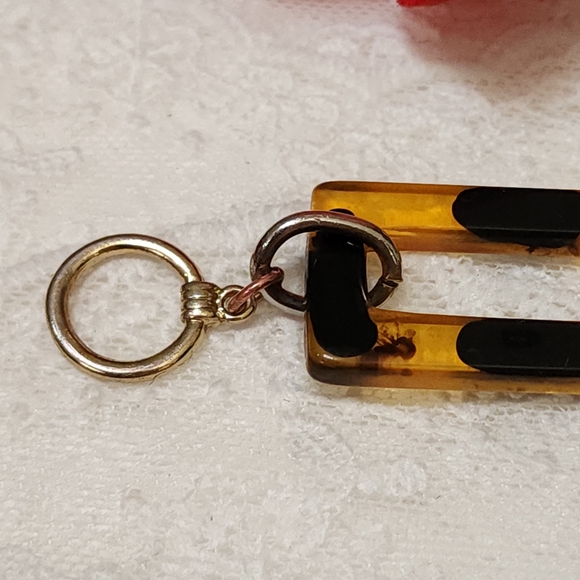 2 Vintage Tortoise Shell Pattern Plastic Bracelets - Picture 11 of 13